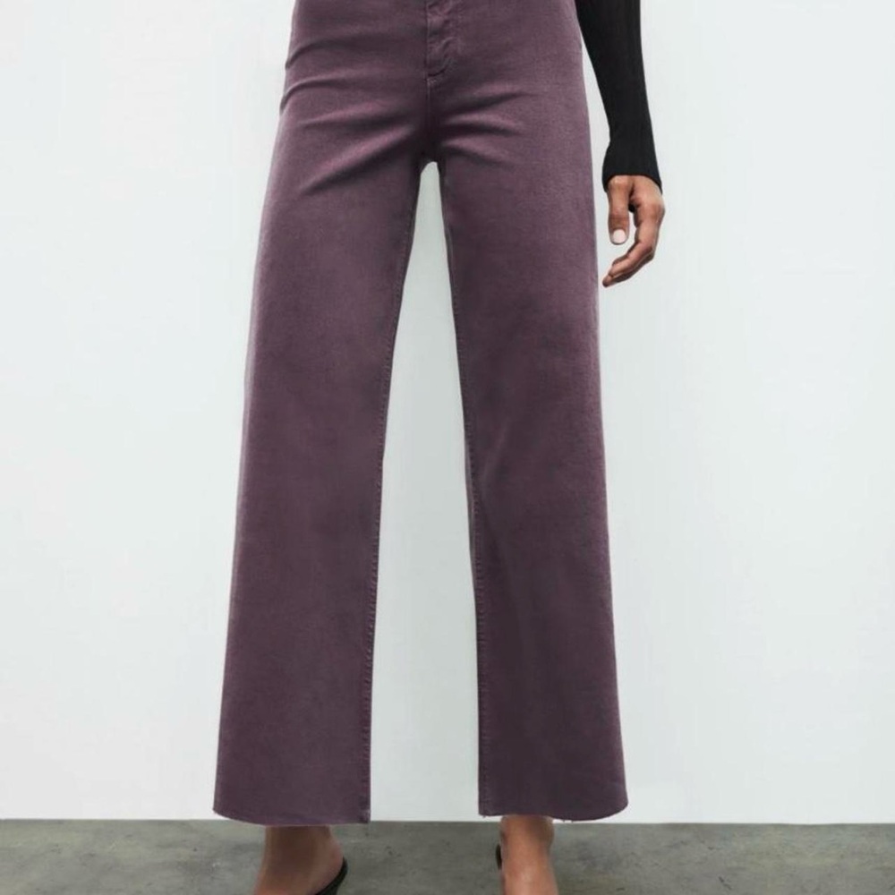 Zara Purple Highrise Jeans Size 6, 38 inch